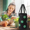 Felt Grow Bags Display Pockets DIY Hanging Strawberry Plant Bag (Black) Newly