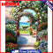 DIY Garden Landscape Oil Paint by Numbers Drawing Pictures Home Decoration Kit