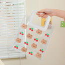 Summer PVC Clear Women Handbag Cartoon Cute Bear Women Beach Travel Handbags