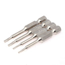 8Pcs 50mm Magnetic Head Bits S2 Chrome Plated Steel Torx Screwdriver Bit Se