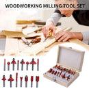 15x Woodworking Milling Cutter Router Bit Cutting Tools for Wood (1/4 inch)