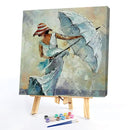 20X20cm Frameless Oil Paint By Numbers Picture DIY Painting (Umbrella Girl)