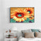 Sunflower Oil Painting By Numbers Canvas Hand Painted Wall Art Home Decor
