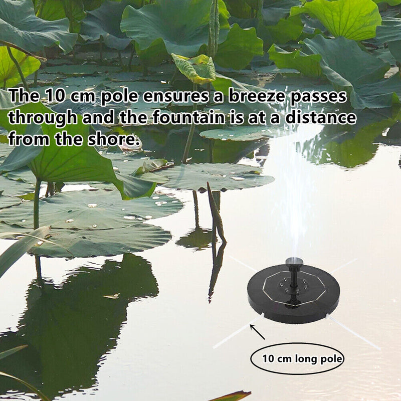 Solar Powered Pool Pond Bird Bath Water Fountain Pump Kit (3.5W Black)
