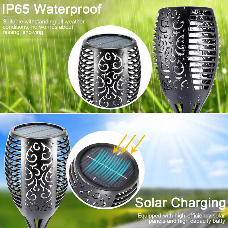 Landscape Solar Flame Torch Light Waterproof Garden Yard Street Lamp (6pcs)