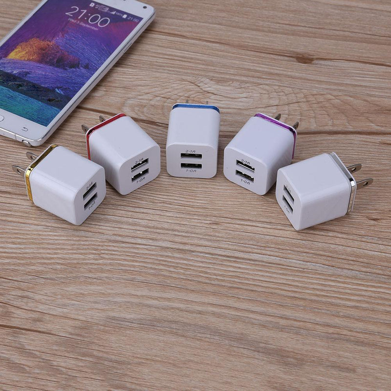 Universal US Plug 2.1A 2 Port USB Double Charging Adapter USB Charger Newly