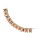 Labor Day Linen Banner Holiday Decoration Pennant for Fireplace Doorway Por