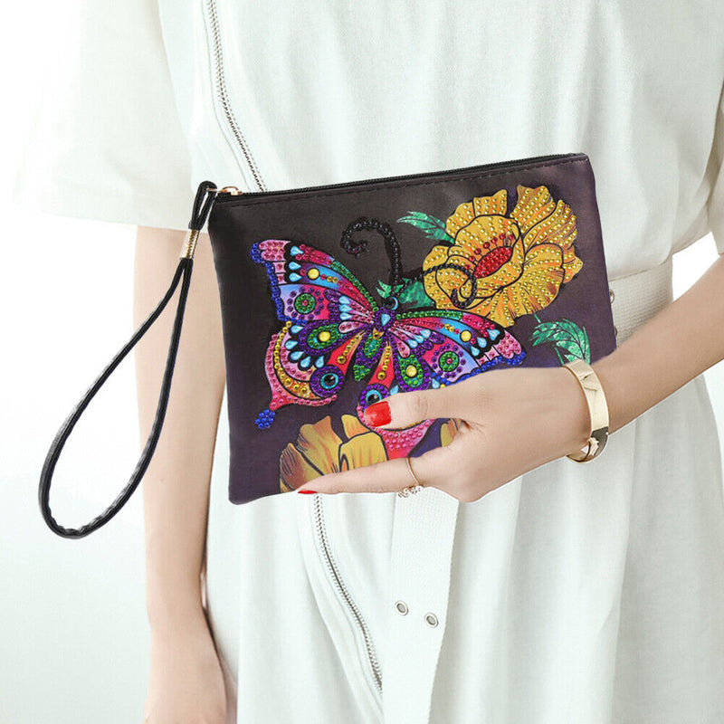 Diamond Painting Clutch DIY Special Shaped Drill PU Leather Handbag (AA961)