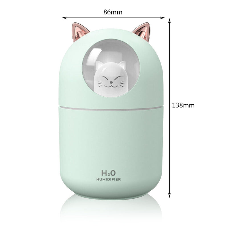 #A Cute Cat USB Mute Air Humidifier Air Moisturizing Fogger Purifier for Home