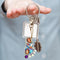 4pcs DIY Diamond Keychain Special Shaped Full Drill Feet Painting Keyring Newly