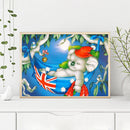 5D DIY Diamond Painting Koala Flag Full Round Drill Mosaic Art Picture Decor