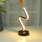 LED Spiral Shape Light Acrylic Table Lamp Bedroom Modern Decor (Warm UK) Newly