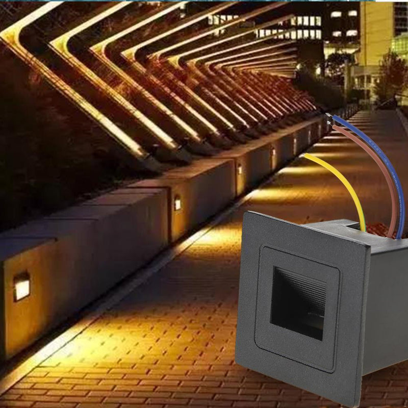 Recessed LED Stair Wall Light Waterproof Outdoor Indoor Step Lamp (WW)