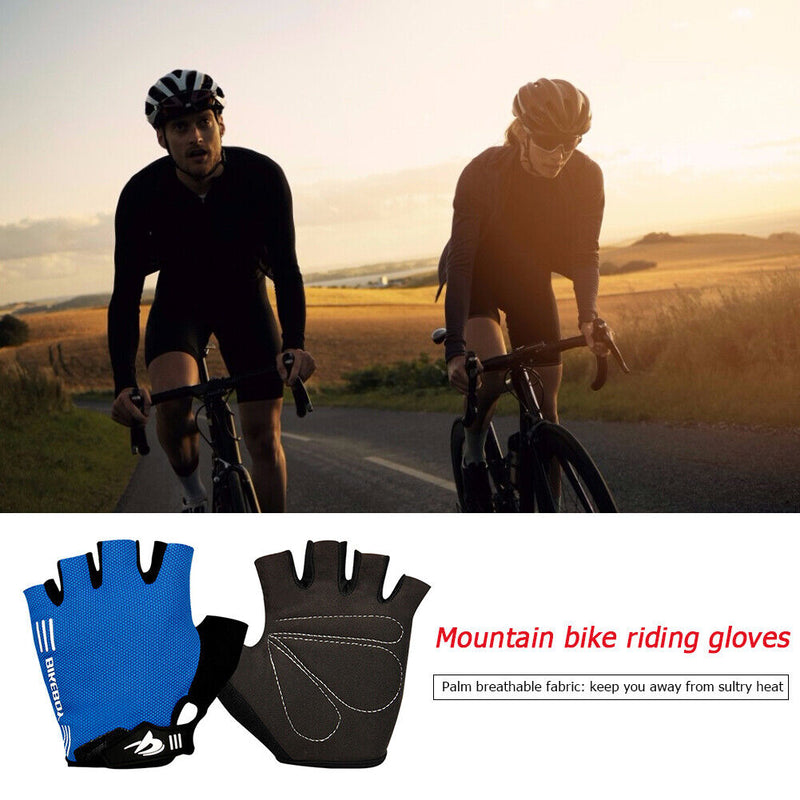 Bikeboy Sports Anti-slip Half Finger Gloves Mountain Road Cycling Riding Glov