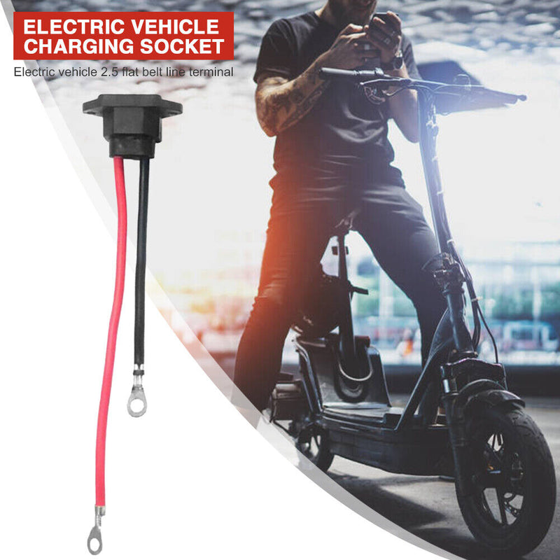 Electric Scooter Vehicle Charging Socket E-bike Plug Cable Wire Connector  Newly