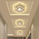 Modern LED Crystal Ceiling Lights Surface Mounted Porch Aisle Lamp (White) Newly