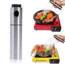 Stainless Steel Olive Oil Spray Bottle BBQ Baking Vinegar Gravy Dispenser