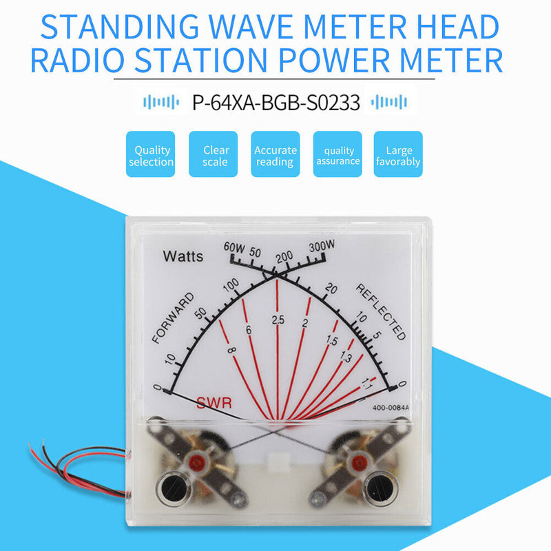Standing Wave Ratio SWR Watt Meter Radio Power Meter Transmitter with Backlight
