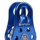 Rock Climbing Pulley Aluminum Bearing Lifting Fixed Rope Equipment (Blue) Newly