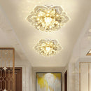 Modern LED Flower Crystal Ceiling Chandelier 9W Decor Lamp (Warm White) Newly