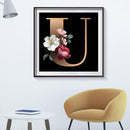5D DIY Diamond Painting Letter U Full Round Drill Mosaic Kit Wall Picture