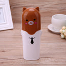 Cartoon Toothbrush Box Toothbrush Case Holder Travel Portable Cover(Brown)