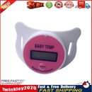 Food Grade Silica Baby Pacifier Temp Measuring Fever Alarm (Pink Celsius) Newly