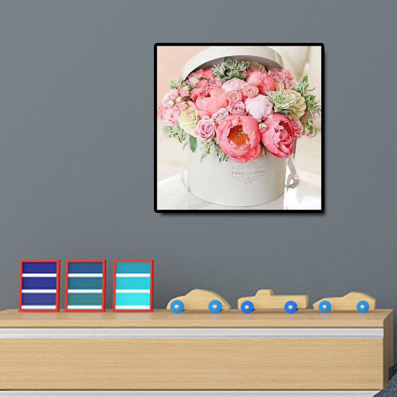 Flower in Box 5D DIY Full Drill Diamond Painting Rhinestone Christmas Gift Decor
