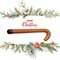 Inflatable Candy Cane - Blow up Crutch for Xmas Hanging Ornaments (Coffee) Newly
