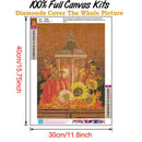 5D DIY Full Round Drill Diamond Painting Candlelight Cross Stitch Embroidery