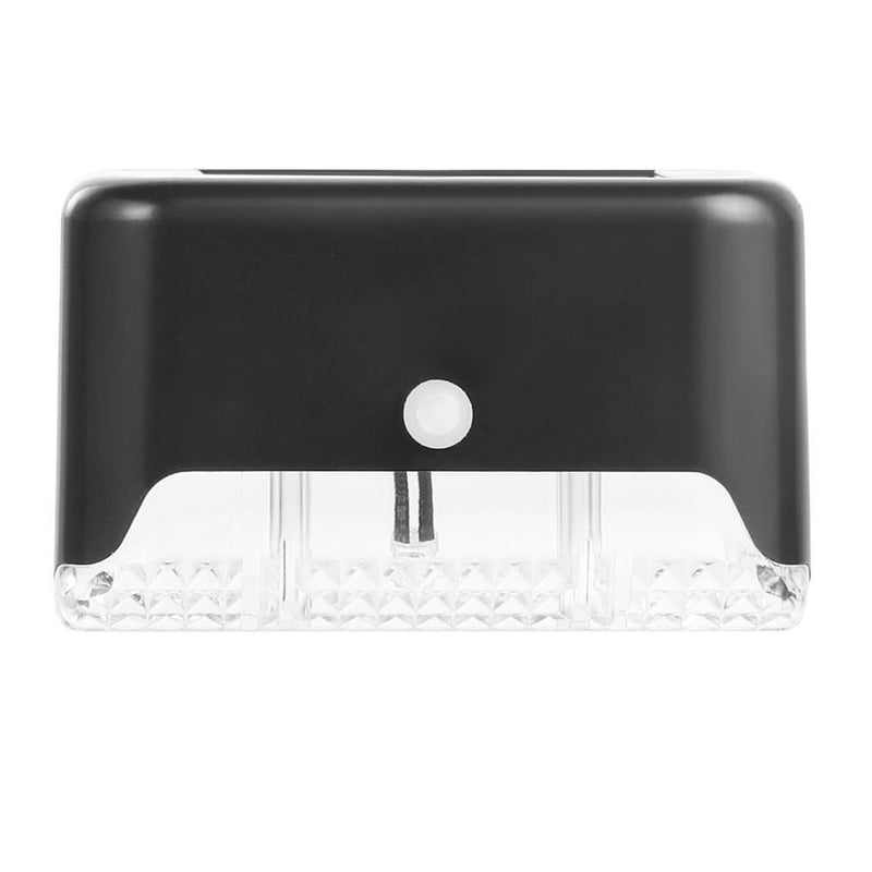 4pcs LED Solar Lamp Outdoor Stair Garden Fence Step Wall Lights (Warm)