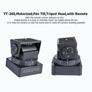 YT-260 Motorized Pan Tilt Tripod Head with Remote Control for Camera Phone