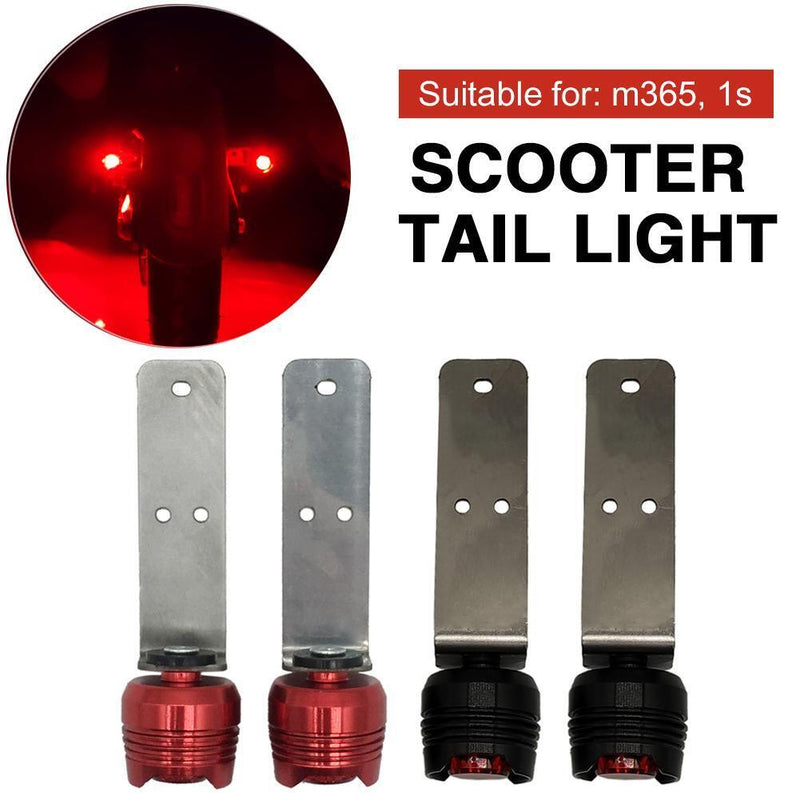 4pcs Electric Scooter Taillight for M365 1S Rear Tail Warning Lamp (Black)