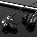 A4 3.5mm Wired In-Ear Earphone Volume Control Music Earbud with Mic (Black)