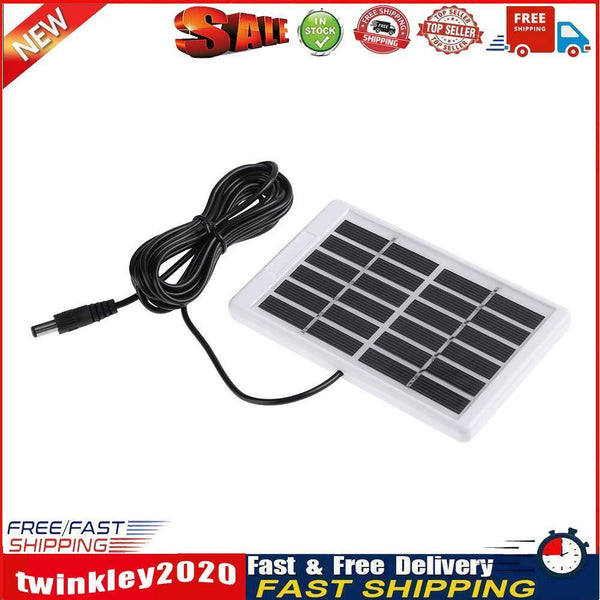 6V 1.2W Solar Panel Polycrystalline DC Interface Plug Cell Battery Charger Newly
