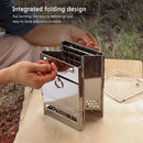 Mini Outdoor Wood Stove Portable Camping Picnic BBQ Folding Cooking Grill
