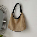 Fashion Woven Hollow Handbag Women Large Capacity Shoulder Bag Portable Totes