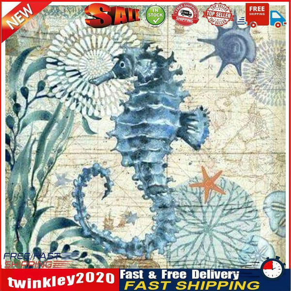 Round diamond Painting 5D DIY Seahorse World Full Drill Rhinestone Picture Newly