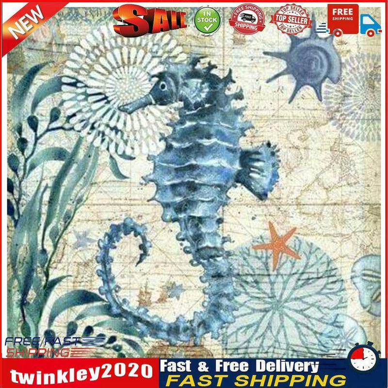 Round diamond Painting 5D DIY Seahorse World Full Drill Rhinestone Picture Newly