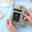 Retro Women PU Alligator Pattern Card Holder Contrast Color Wallet (Green)