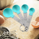 4x Kitchen Cooking Measuring Spoons Teaspoon Cups for Sugar Flour Salt (B)