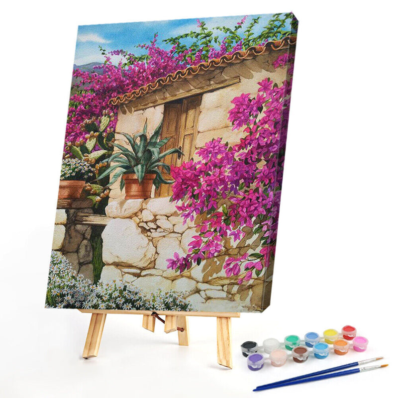 #A Yard Corner Oil Paint By Numbers Kit DIY Drawing Picture for Adults Home De