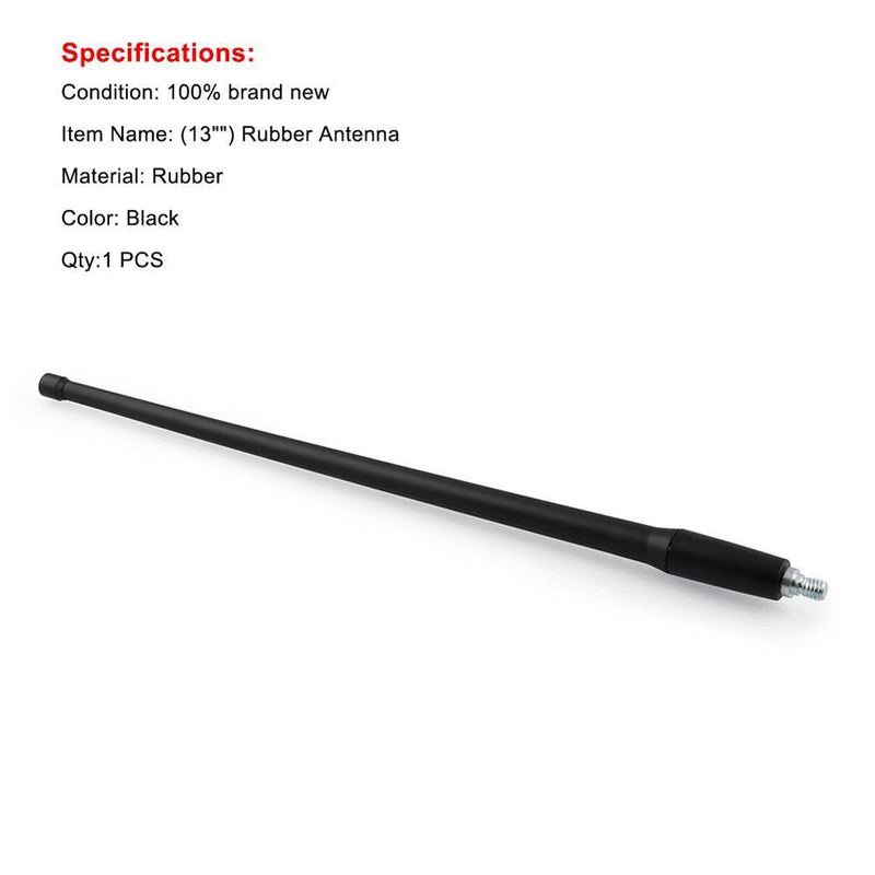 13 Inch AM FM Radio Antenna Mast Aerial Black for Wrangler JK JL 2007-2018