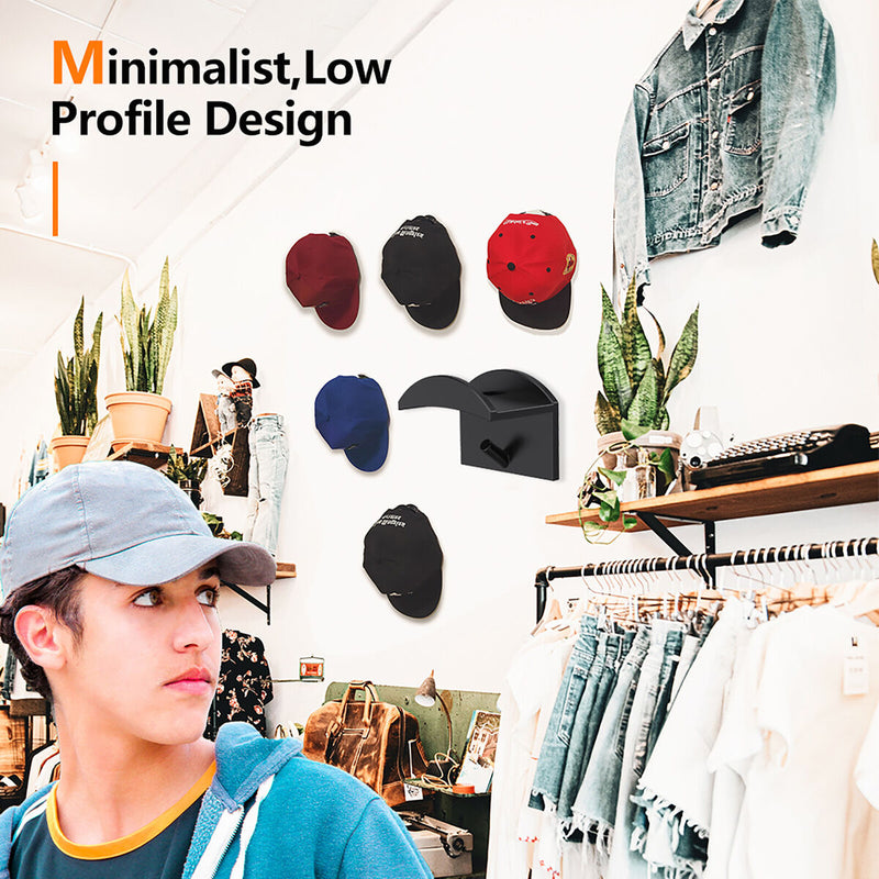 Adhesive Hat Hooks for Wall Baseball Caps Hangers Rack-Door Cloest Entryway