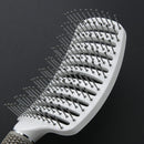 Professional Ribs Comb Women Wet Massage Styling Tool Hairbrush(White)
