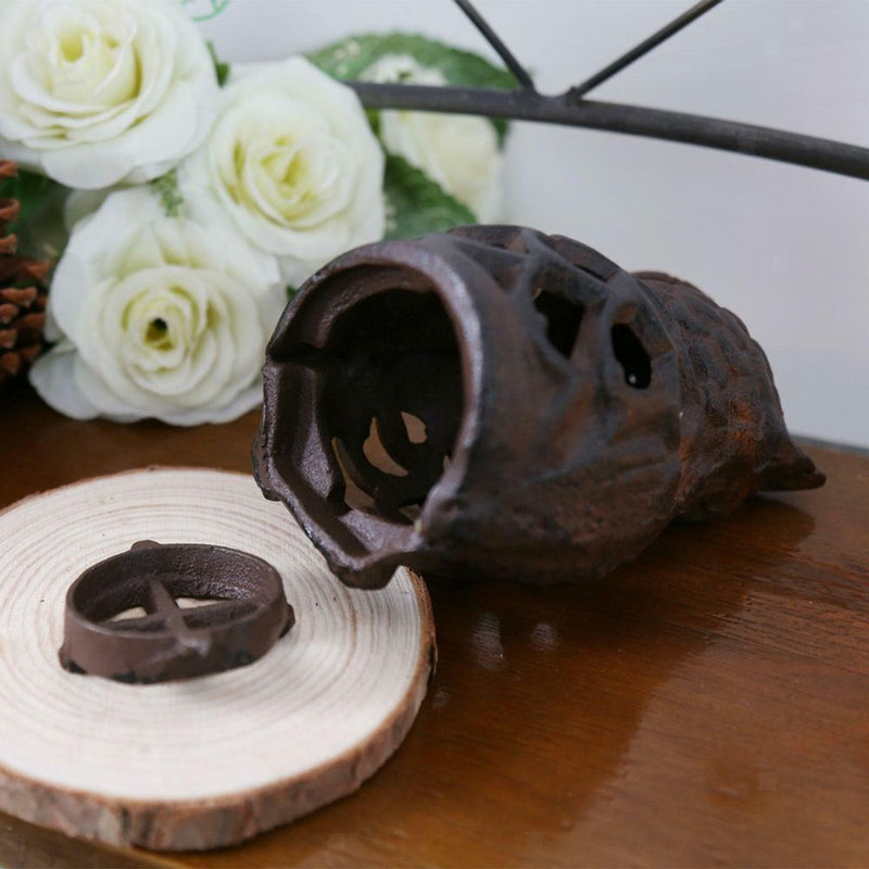 Decoration Owl Candle Holder Wrought Iron Craft Candelabra Plate Candlestick