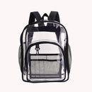 PVC Rucksack Storage Bag Men Women College Student Solid Clear Shoulder Backpack