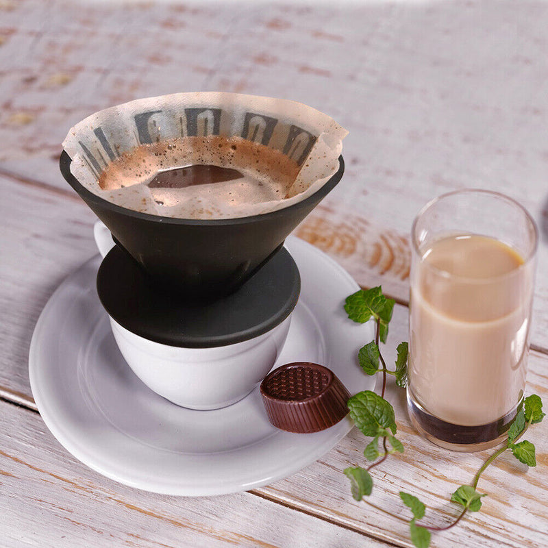 Silicone Coffee Dripper Funnel Foldable Kitchen Coffee Maker Tool (Black) Newly