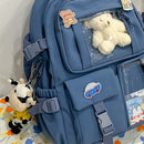 Cute Casual Oxford Shoulder Backpack Large Capacity Student School Bags for Girl