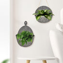 Plant Grow Bag 2 Pack Wall Hanging Felt Garden Planter Container (Grey 1) Newly